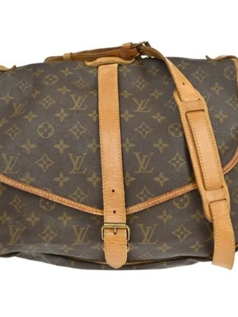 Best02 LOUIS VUITTON SAUMUR 35 MESSENGER SHOULDER BAG M42254 AR0972 YQ06334